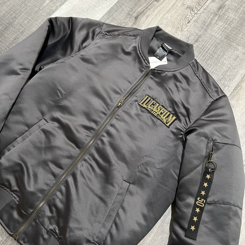 Lucas Film 50th Anniversary Star Wars Bomber Jacket Her Universe NWT Sz S/M - Picture 3 of 5